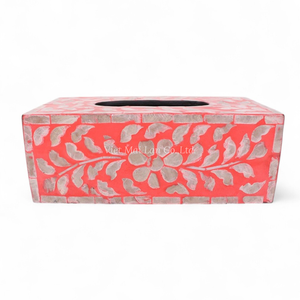 Caja de Pañuelos de Nácar, Soporte Decorativo con Incrustaciones de Concha Hecho a Mano para Decoración del Hogar de Primera Calidad - Product Image 1