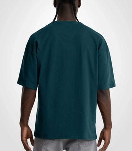 Camiseta de algodón 100% de peso pesado de Hip Hop para hombre, camiseta personalizada de gran tamaño transpirable con hombros caídos y secado rápido - Product Image 5