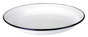 Piatto fondo in acciaio smaltato, 24x4 cm. (Ibili 912924) - Product Image 1