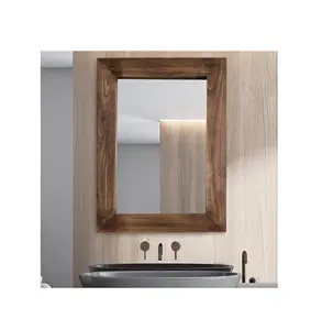 Fournisseur en vrac Jodhpur Artisanat Miroir boisé de meilleure qualité avec cadre Miroir en forme de rectangle Style simple