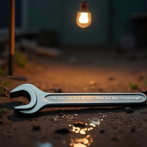 24 mm Open-End <b>Wrench</b> with Key White and Black 214 mm Length - Product Image 3