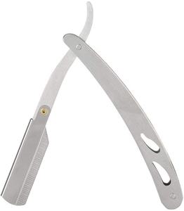 Navaja de Afeitar Profesional de Una Sola Hoja para Cara y Cuerpo, Diseño de Seguridad con Corte Abierto, Acero Inoxidable, Madera y Plástico - Product Image 1