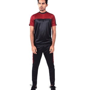 <b>Top</b> Selling 2023 Latest Design Men Comfortable Black Colour Summer Tracksuit Set With Round Neck T <b>Shirt</b> and Trousers - Product Image 1