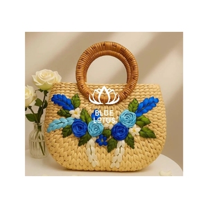 PREMIUM QUALITY Hyacinth Bags For Luxury Resort Poolside Storage And Providing A Noise Dampening Surface Under Loud Items - Product Image 1