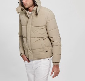 แจ็กเก็ตขนเป็ดแบบบางใส่สบายมีสไตล์มีฮู้ดเสื้อโค้ทแบบมีซิป - Product Image 5