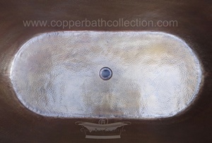 รองเท้าแตะทองเหลืองแบบดั้งเดิมของสะสมอ่างอาบน้ำทองแดงแบบทุบสไตล์อินเดียสำหรับใช้ในห้องน้ำ - Product Image 4