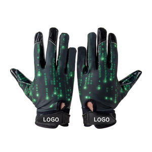 Gants de football en polyester et spandex avec paume en latex antidérapante, vente en gros, fournisseur d'usine - Product Image 5