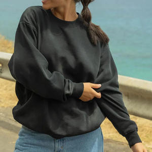 เสื้อสเวตเชิ้ตคอกลมแบบเรียบง่าย ยูนิเซ็กซ์ ผ้าฝ้ายฟลีซหนานุ่ม ทรงหลวม สวมใส่สบาย เหมาะสำหรับฤดูหนาว รับผลิตแบบ OEM ขายส่ง - Product Image 2