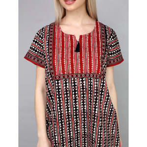 Camisón de Algodón a Rayas para Mujer Evolve, con Cierre de Botones, Transpirable y con Ribete de Encaje Romántico - Product Image 5