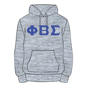 Sweat à capuche gris Phi Beta Sigma en coton premium, vêtements de fraternité grecque, broderie personnalisée Divine Nine HBCU Greek Life - Product Image 2