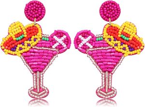 Ensemble de boucles d'oreilles perlées multi-design de style européen et américain Accessoire vestimentaire bohème occidental pané en or Vente en gros - Product Image 4