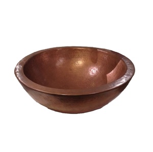 Frais Arrivée Vintage Cuivre Navire Évier Rond Fabriqué À La Main Antique Finition Bassin Home Deco Disponible à Des Prix De Gros - Product Image 5