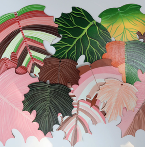 ชุดกล่องของขวัญลายใบไม้ไม้ส่วนบุคคล-ใบไม้สีสันสดใสตัดด้วยเลเซอร์สำหรับตกแต่งบ้านการออกแบบที่เป็นมิตรกับครอบครัว - Product Image 1