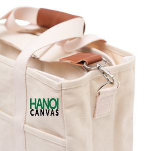 Sac fourre-tout en toile élégant et léger avec compartiments et poches, écologique, fabricant direct BSCI Vietnam, pour maman et bébé, shopping - Product Image 3