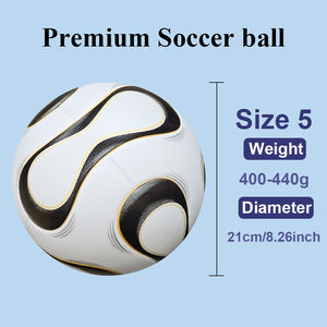 Ballon de football en cuir PU personnalisé, ballon de football et ballons de football, 5 ballons de football - Product Image 5