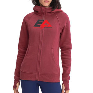 เสื้อฮู้ดผ้าฝ้าย380GSM สไตล์วินเทจสำหรับผู้หญิงใหม่2024มีซิปรูดทรงสลิมฟิต - Product Image 1