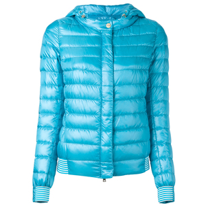 แจ็กเก็ตขนเป็ดของผู้ชายเสื้อคลุมกันหนาวสีดำมีฮู้ดคอปก - Product Image 1