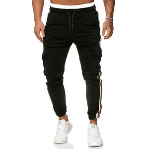 กางเกงกีฬาขาตรงพิมพ์ลายสำหรับผู้ชายกางเกงผ้าฟลีซลำลองแบบมีเชือกรูดพิมพ์ลายสำหรับวิ่งออกกำลังกายแฟชั่นตามสั่ง - Product Image 3