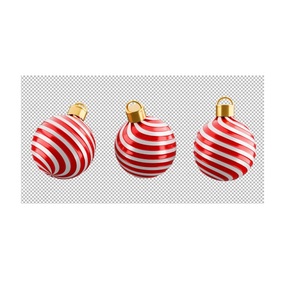 Boule d'ornements de noël rouge à la mode pour décorations de noël boule suspendue de noël conception personnalisée disponible - Product Image 6