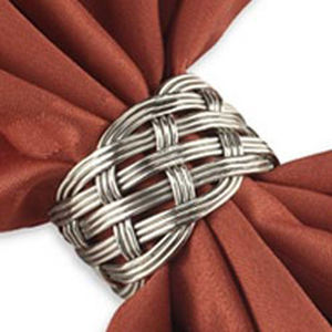 Forma de cadena dorada Diseño elegante Servilletero de metal Boda Hotel Restaurante Fábrica Servilleteros personalizados - Product Image 2