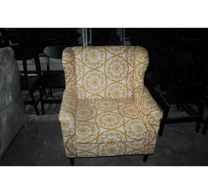 Mid for Century Modern Single Person Seater Velvet Wooden Sofa Chair High Backrest <b>Retro</b> American Accent for Living Room High - Product Image 3