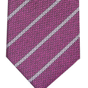 Corbata Clásica de Rayas Delgadas para Hombre Alfani, Color Rosa, Talla Regular, Logotipo Personalizado, Algodón y Poliéster, Empacada en Caja de Regalo - Product Image 2