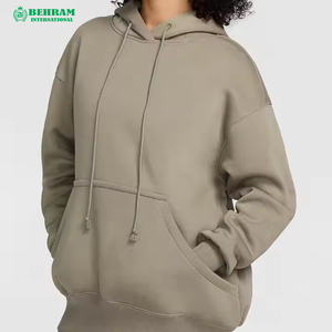 Wholesale 87% Cotton Unisex Zipper Hoody Jacket Heavyweight Full Zip up Turtleneck Zipper-up <b>short</b> <b>hoodies</b> for woman - Product Image 1