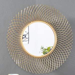 Espejo de pared de metal de hierro con acabado con recubrimiento en polvo para configuraciones industriales robustas garajes cocinas espacios de utilidad oficinas creativas - Product Image 6