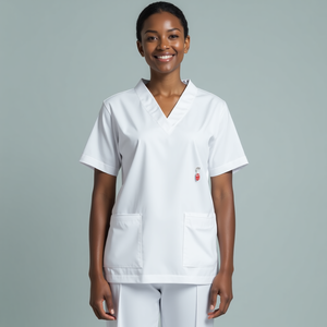 2025 nouvelle infirmière uniformes col en v haut survêtement pantalon gommage ensembles vêtements de travail chirurgicaux dentiste soins infirmiers costume hôpital médecin tenue gommage - Product Image 3