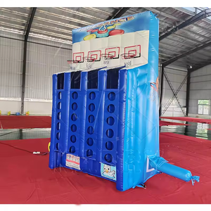 Jeu de tir au basket gonflable géant pour l'extérieur, jeu sportif gonflable commercial en PVC Connect 6 pour événements - Product Image 2