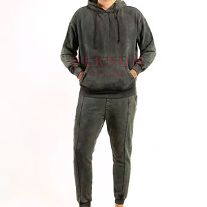 Chándales de Color Sólido con Lavado Ácido, 100% Algodón, Transpirables, de Alta Calidad, Talla Grande, para Invierno, Más Vendidos - Product Image 1