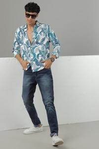 Chemise à manches longues pour homme 100% coton à motif floral Coupe classique élégante Design classique ODM Respirant Écologique pour le travail au bureau Décontracté - Product Image 4