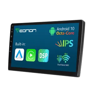 EONON 10.1英寸IPS安卓10通用安卓汽车收音机，带数字信号处理器Carplay安卓汽车2 + 32GB触摸屏汽车立体声