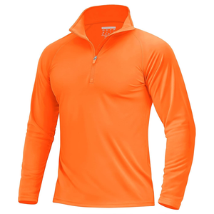 Haut de sport actif pour homme en polyester et élasthanne, demi-zip coloré, anti-UV, écologique, respirant, séchage rapide, logo personnalisé, fabriqué par Tenzo - Product Image 3