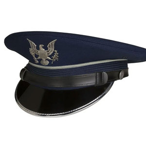 Insignia de metal de calidad premium, gorras de pico azul marino, tocado hecho en fábrica, sombrero con visera, gorra ceremonial marinera elegante ajustable - Product Image 2