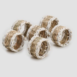 Sea grass serviette napkin holder ring handbraided seagrass <b>cloth</b> napkin rings high quality - Product Image 6