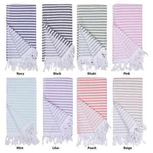 Royal Terry-backed Turkish <b>Towel</b> Fine Stripe, 35x70 in - Product Image 2