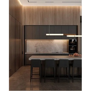 Gabinetes de cocina MDF modernos de alta calidad con revestimiento de chapa Top New Wood Modular de Vietnam - Product Image 1