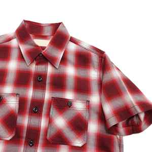 Rouge Blanc Couleur Check Style Confortable Doux Au Toucher Élégant Adulte Vêtements Extérieurs Faites Vos Propres Chemises Décontractées À Manches Courtes - Product Image 5