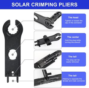 Kit de Herramientas de Engarzado Solar para Cable de Panel Solar de 2.5-6.0mm/AWG26-10, 13 Pares de Conectores Macho/Hembra, Sistema de Energía Solar - Product Image 6