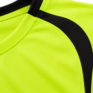 Conjunto de Camiseta de Fútbol Amarillo Neón Personalizada para Hombre, Manga Corta, Cuello Redondo, Poliéster que Absorbe la Humedad, Kit de Entrenamiento para Todas las Temporadas - Product Image 6