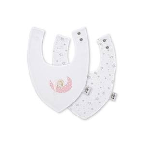 Lot de 2 bavoirs bandana Mod. Coussin en coton rose 20x30 pour le temps de sommeil - Product Image 1