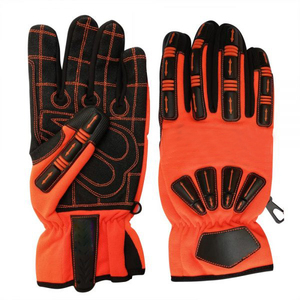 ถุงมือ TPR แบบทนต่อแรงกระแทกทางกลถุงมือนิรภัยหนังลายข้าวถุงมือกล - Product Image 6