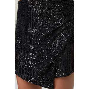 Mini jupe fendue à paillettes - Product Image 4