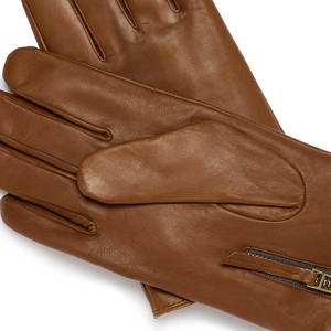 Custom Winter Sheep Leather Touch Screen <b>Gloves</b> Wool Lined Windproof Warm Suede Fashion Dress Cycling Daily Party Use - Product Image 2