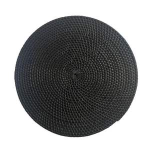 Sous-plats ronds en rotin en gros, sous-plats bohèmes avec motif en maille, idées de décoration intérieure faites à la main - Product Image 4