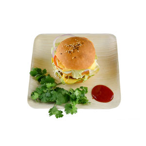 Assiette à dîner en feuille de palmier jetable biodégradable de 25 cm de qualité supérieure ronde plate pour servir des aliments dans les fêtes et les mariages - Product Image 5