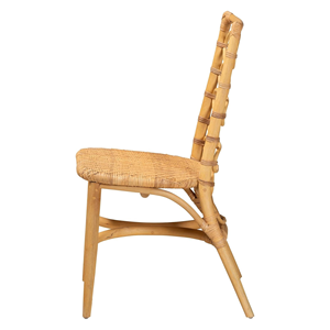 Chaise de salle à manger moderne et écologique en rotin naturel avec siège léger Mobilier de maison élégant pour villa hôtel/appartement - Product Image 3