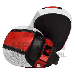 Almohadillas de enfoque ganadoras de entrenamiento profesional, mitones de enfoque de boxeo de cuero hechos a medida, almohadillas de enfoque de perforación con logotipo OEM - Product Image 1