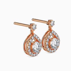 Pendientes de tuerca de oro de 18 quilates de diamantes Joyas cultivados en laboratorio fino para mejorar su aspecto encantador Colección Diamond-Like Gleams Forever - Product Image 2